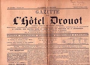 Imagen del vendedor de GAZETTE DE L'HOTE DROUT - No. 24 - 28 anne, samedi 15 Mars 1919 a la venta por Buenos Aires Libros