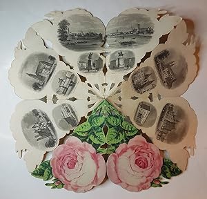 Seller image for Rose von Breslau. [Souvenir in enveloppe; Rozy Wroclawskiej, wroclawska roza]. Faltrosette mit 28 Miniaturansichten in Stahlstich auf beiden Seiten und 2 farblithogr. Rosen als Deckbltter. for sale by ARNO ADLER - Buchhandlung u. Antiquariat