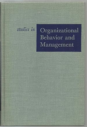 Seller image for Organizational Behavior and Management, Studies in for sale by Sabra Books