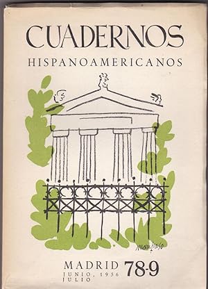 Bild des Verkufers fr Cuadernos hispanoamericanos. Junio, Julio 1956 78-9 - Revista zum Verkauf von Versandantiquariat Karin Dykes
