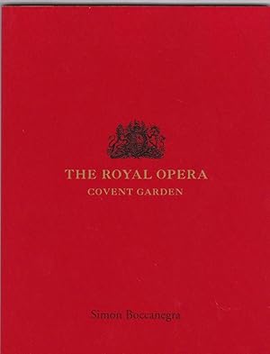 Seller image for Programmheft: The Royal Opera Covent Garden presents: Simon Boccanegra 2003/2004 for sale by Versandantiquariat Karin Dykes