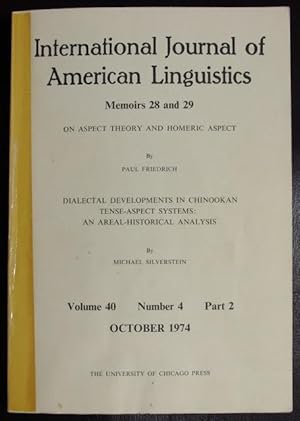 Seller image for International Journal of American Linguistics Volume 40 Number 4: October, 1974. for sale by GuthrieBooks