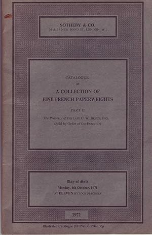 Sotheby Catalogue of A Collection of Fine French Paperweights , Part II