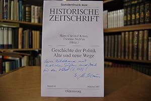 Bild des Verkufers fr Sonderdruck des Aufsatzes: "Geschichte als Lebensgeschichte. Gegenwart und Zukunft der politischen Biographie." Aus: Historische Zeitschrift Beiheft 44. zum Verkauf von Gppinger Antiquariat