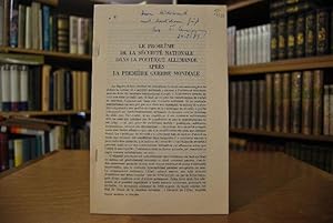 Seller image for Sonderdruck des Aufsatzes: "Le probleme de la securite nationale dans la politique allemande apres la premiere guerre mondiale." aus Guerres mondiales No. 154. for sale by Gppinger Antiquariat