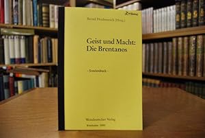 Imagen del vendedor de Sonderdruck des Aufsatzes: "Lujo Brentano (1844-1931). Nationalkonom und brgerlicher Sozialreformer" Aus: Geist und Macht: Die Brentanos. Hrsg. Bernd Heidenreich. a la venta por Gppinger Antiquariat