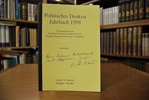 Imagen del vendedor de Sonderdruck des Aufsatzes: "Anmerkungen zur Begriffs- und Thesenbildung bei Carl Schmitt." Aus: Politisches Denken Jahrbuch 1998. a la venta por Gppinger Antiquariat