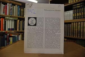 Bild des Verkufers fr Fotokopie des Aufsatzes: "Philosophische Fakultt" aus: Rheinische Friedrich-Wilhelms-Universitt Bonn (1987). zum Verkauf von Gppinger Antiquariat