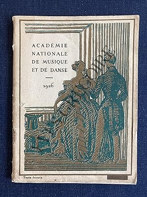 PROGRAMME ACADEMIE NATIONALE DE MUSIQUE ET DE DANSE 1926