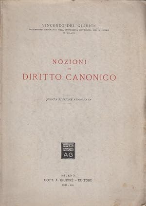 Immagine del venditore per NOZIONI DI DIRITTO CANONICO venduto da Arca dei libri di Lorenzo Casi