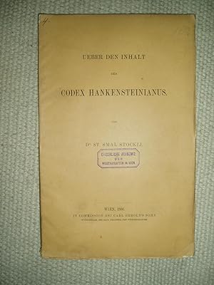 Ueber den Inhalt des Codex Hankensteinianus