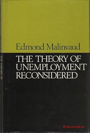 Image du vendeur pour The Theory of Unemployment Reconsidered. mis en vente par Antiquariat Hohmann