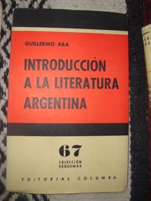 Imagen del vendedor de Introduccin a la literatura argentina a la venta por Libros del cuervo