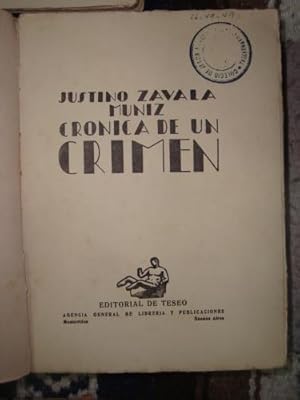 Immagine del venditore per Crnica de un crimen. venduto da Libros del cuervo