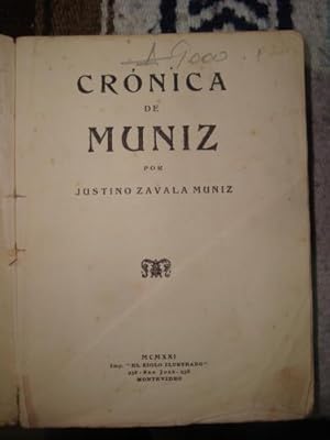 Immagine del venditore per Crnica de Muniz venduto da Libros del cuervo