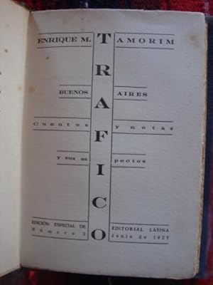 Imagen del vendedor de Trfico. Buenos Aires y sus aspectos. Cuentos y notas. a la venta por Libros del cuervo