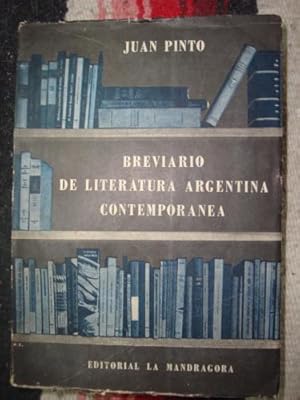 Imagen del vendedor de Breviario de la literatura argentina contempornea (Con una ojeada retrospectiva) a la venta por Libros del cuervo