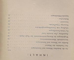Beiträge zur Museumskunde- Ergänzung zum Jahrbuch der Deutschen Museen und Sammlungen, Juni 1935,...