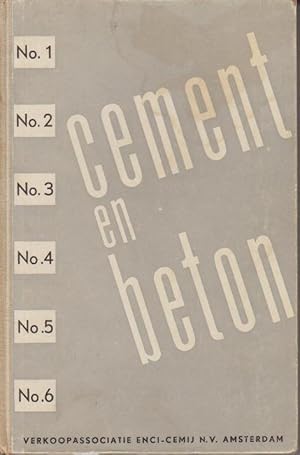 Cement en beton. No 1,2,3,4,5,6. Second printing.