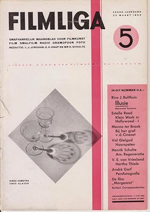 FILMLIGA. 1933, nr. 5. Onhafhankelijk maandblad voor filmkunst film smalfilm radio gramofoon foto.