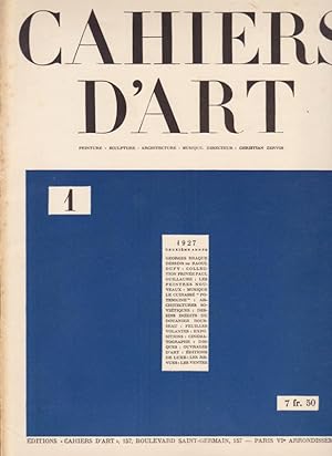 Seller image for Cahiers D'Art. 1927,Nr.1. (deuxieme Anne) for sale by adr. van den bemt
