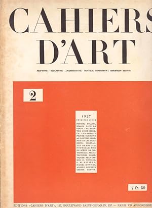 Cahiers D'Art. 1927,Nr.2.