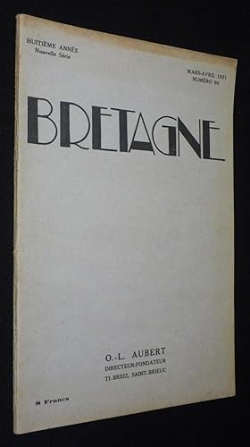 Bild des Verkufers fr Bretagne (huitime anne - n96, mars-avril 1931) zum Verkauf von Abraxas-libris