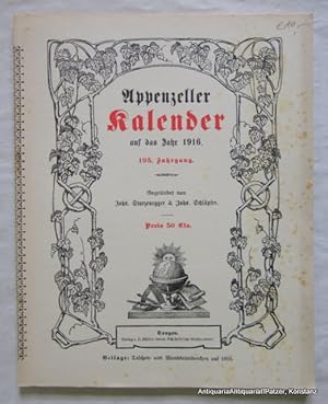 195. Jg. Trogen (1915). Mit kl. "Wandkalender" u. zahlr. Illustrationen. Ohne Seitenzählung. Or.-...