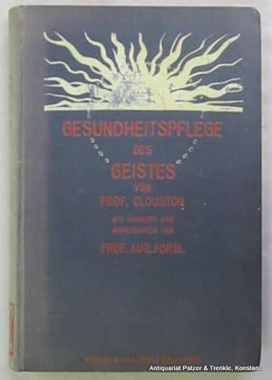 Imagen del vendedor de Die Gesundheitspflege des Geistes. Mit Vorwort, Anmerkungen u. einem neuen Kapitel versehen von August Forel. Mnchen, Reinhardt, 1908. VIII, 319 S., 4 Bl. Or.-Lwd.; Rcken verblasst. - Bleistiftanmerkungen. a la venta por Jrgen Patzer