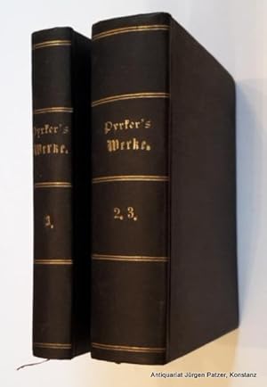 Sämmtliche Werke. Neue durchaus verbesserte Aufl. 3 in 2 Bdn. Stuttgart, Cotta, 1855. Kl.-8vo. 2 ...