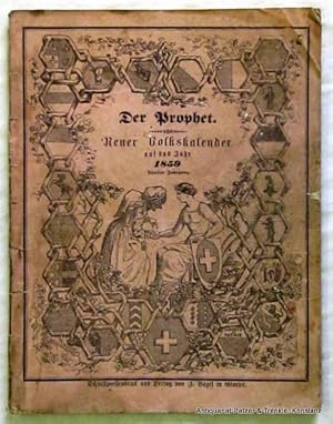 Neuer Volkskalender auf das Jahr 1859. 5. Jahrgang. Glarus, Vogel, (1858). Mit 12 kl. Holzschnitt...