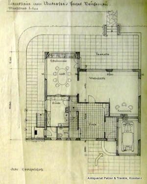 Bild des Verkufers fr Plan fr Erd- u. Obergeschoss im Mastab 1 : 100 (nur Grundriss, keine Auenansicht). Bleistift auf Transparentpapier. 30,5 : 49 cm. Datiert (Konstanz, den 8. IV. 1937) und vom Architekten Franz Fischer unterschrieben. zum Verkauf von Jrgen Patzer