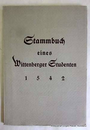 Image du vendeur pour Nach dem Original in der Frstlich Stolbergischen Bibliothek zu Wernigerode in Faksimiledruck hrsg. von Wilhelm Herse. Berlin, Wlbing, 1927. Fol. 4 Bl., 10 Seiten Faksimile, 2 Bl. u. Beiheft, in kleinerem Format, mit 15 S. Or.-Kart. mis en vente par Jrgen Patzer