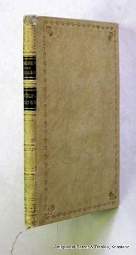 Imagen del vendedor de Auf Schlo Wlflingen. Ernstes und Heiteres. Zrich, Schulthe, 1908. Kl.-8vo. 100 S., 2 Bl. Or.-Pp. mit Goldprgung u. Kopfgoldschnitt; ob. Kapital ldiert. a la venta por Jrgen Patzer