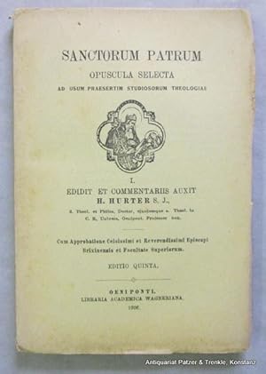 Image du vendeur pour Opuscula selecta. Praecedit ipsius vita per Pontium eius Diaconum. Ed. et commentariis auxit H. Hurter. Ed. 5a. Innsbruck, Wagner, 1906. 2 Bl., 136 S. Orig.-Umschlag; etw gebrunt. (Sanctorum patrum opuscula sel. I). - Papier leicht gebrunt, unbeschnitten. mis en vente par Jrgen Patzer