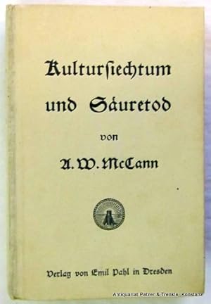 Bild des Verkufers fr Kultursiechtum und Suretod. Deutsche Bearbeitung fr die Gebildeten aller Stnde von A. von Borosini. 2., durchgesehene Auflage (3.-5. Tsd.). Dresden, Emil Pahl, Verlag fr angewandte Lebenspflege, 1923. 389 S., 1 Bl. Or.-Hlwd.; gelockert. zum Verkauf von Jrgen Patzer