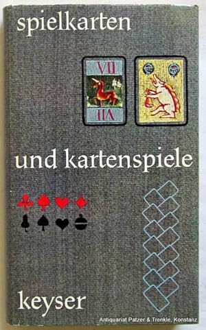 Bild des Verkufers fr Spielkarten und Kartenspiele. Heidelberg, Keyser, 1958. Kl.-8vo. Mit zahlreichen Abbildungen im Text u. auf Tafeln. 187 S. Or.-Lwd. mit Schutzumschlag; Kopfschnitt stockfleckig. zum Verkauf von Jrgen Patzer