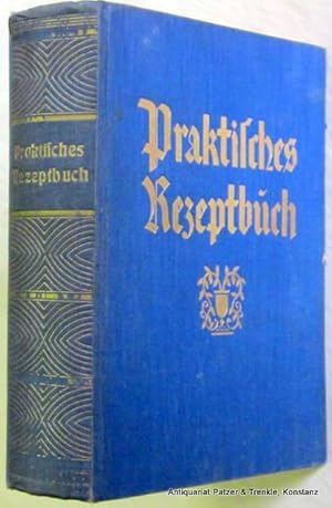 Bild des Verkufers fr Praktisches Rezeptbuch. Ein Lehrkurs der zweckmigen Hauswirtschaft, der Kochkunst und Ernhrungskunde sowie der neuzeitlichen Volksheilkunde. Konstanz, Ehlers, (1940). Kl.-4to. Mit zahlreichen, teils farbigen Tafeln u. Abbildungen, 2 Bl., VI, 208 S., 2 Bl.; V, 224 S.; 63 S., 2 Bl.; 52 S. Blauer Or.-Lwd. mit Rckenvergoldung; etw. gebraucht, Vorderkante mit kl. Stostelle. - Tlw. braunfleckig, ein Doppelblatt etw. fleckig. zum Verkauf von Jrgen Patzer