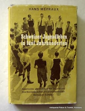 Imagen del vendedor de Schweizer Jugendleben in fnf Jahrhunderten. Geschichte und Eigenart der Jugend und ihrer Bnde im Gebiet der protestantischen deutschen Schweiz. Aarau, Sauerlnder, 1940. Mit 40 Abbildungen. XVI, 528 S. Or.-Lwd. mit Schutzumschlag; dieser etw. beschabt u. mit Randbeschdigungen. a la venta por Jrgen Patzer