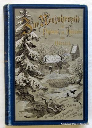 Image du vendeur pour Zur Neujahrszeit im Pastorat zu Nddebo. Erzhlung. Deutsch von P. I. Willatzen nach der 8. Auflage des dnischen Originals. 6. Auflage. Bremen, Heinsius, 1896. 1 Bl., 360 S. Illustrierter Or.-Lwd., dreiseitiger Goldschnitt; Kanten berieben u. etw. schiefgelesen. mis en vente par Jrgen Patzer