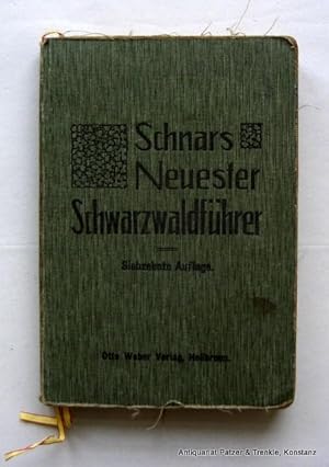 Bild des Verkufers fr Neuester Schwarzwaldfhrer. Bearb. v. Oskar Haffner. 17. Aufl. Heilbronn, Weber, (1910). Kl.-8vo. Mit 1 mehrfach gefalt. bersichtkarte (lose am hinteren Innendeckel eingesteckt), 14 doppelblattgr. bzw. gefalt. farb. Karten, 7 Karten u. Plnen im Text sowie einigen Abb. im Anzeigenteil. 261 S. u. 61 Anzeigenseiten. Orig.-Leinenband mit 2 Lesebndchen in den badischen Landesfarben; Kanten beschabt. zum Verkauf von Jrgen Patzer