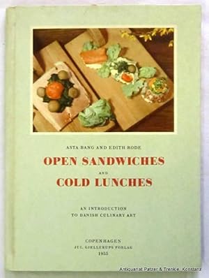 Seller image for Open Sandwiches and Cold Lunches. 5th ed. Copenhagen, Gjellerup, 1955. Mit 16 farbigen Tafelseiten u. zahlreichen Illustrationen. Illustr. Or.-Pp.; gering angestaubt. for sale by Jrgen Patzer