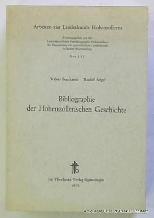 Bild des Verkufers fr Bibliographie der Hohenzollerischen Geschichte. Sigmaringen, Thorbecke, 1975. XXIV, 688 S. Or.-Kart.; Rcken gebrunt. (Arbeiten zur Landeskunde Hohenzollerns, 12). zum Verkauf von Jrgen Patzer