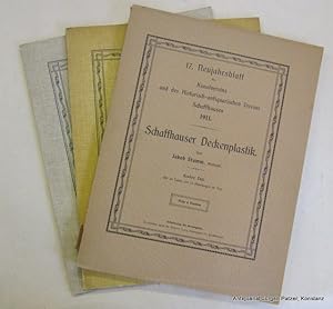 Schaffhauser Deckenplastik. 2 Teile in 3 Bänden. Schaffhausen, 1911-1914. Fol. Mit 32 Tafeln u. 2...