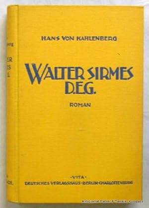 Imagen del vendedor de Walter Sirmes D.E.G. Berlin, Vita, 1925. 363 S., 2 Bl. Or.-Lwd. a la venta por Jrgen Patzer