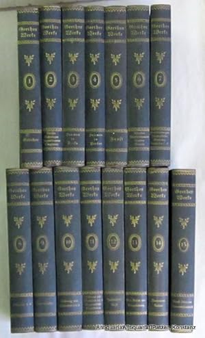 Werke. Auswahl in 15 Bänden, herausgegeben von Eduard von der Hellen. Stuttgart, Cotta, (1921). O...