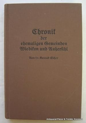 Bild des Verkufers fr Chronik der ehemaligen Gemeinden Wiedikon und Auersihl. Nachdruck der Ausgabe von 1911. Zrich 1979. Mit Tafeln. 226 S. Or.-Lwd. zum Verkauf von Jrgen Patzer