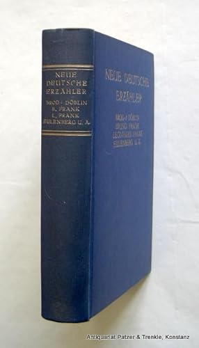 Bild des Verkufers fr Berlin, Paul Franke, (1930). 2 Bl., 380 S. Or.-Lwd. zum Verkauf von Jrgen Patzer