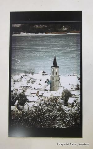 Großformatige private Fotografie mit winterlichem Blick auf die reformierte Kirche, umliegende Hä...