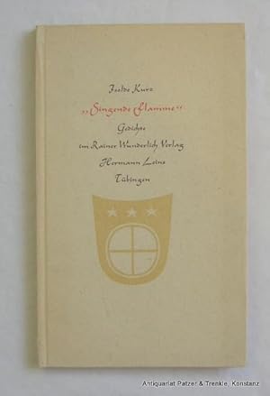 Bild des Verkufers fr Singende Flamme. Gedichte. Tbingen, Wunderlich, (1948). Kl.-8vo. Or.-Pp.; gering gebrunt. zum Verkauf von Jrgen Patzer